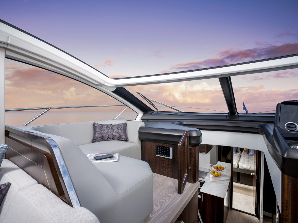 close up interior shot of the Sunseeker 55 EVO
