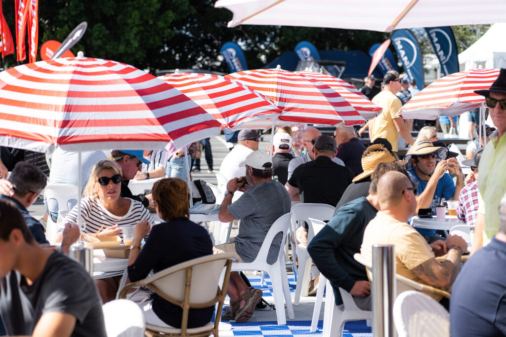 people seated at the Sanctuary Cove International Boat Show