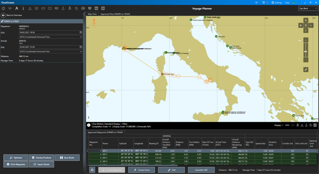 screenshot of OneOcean software