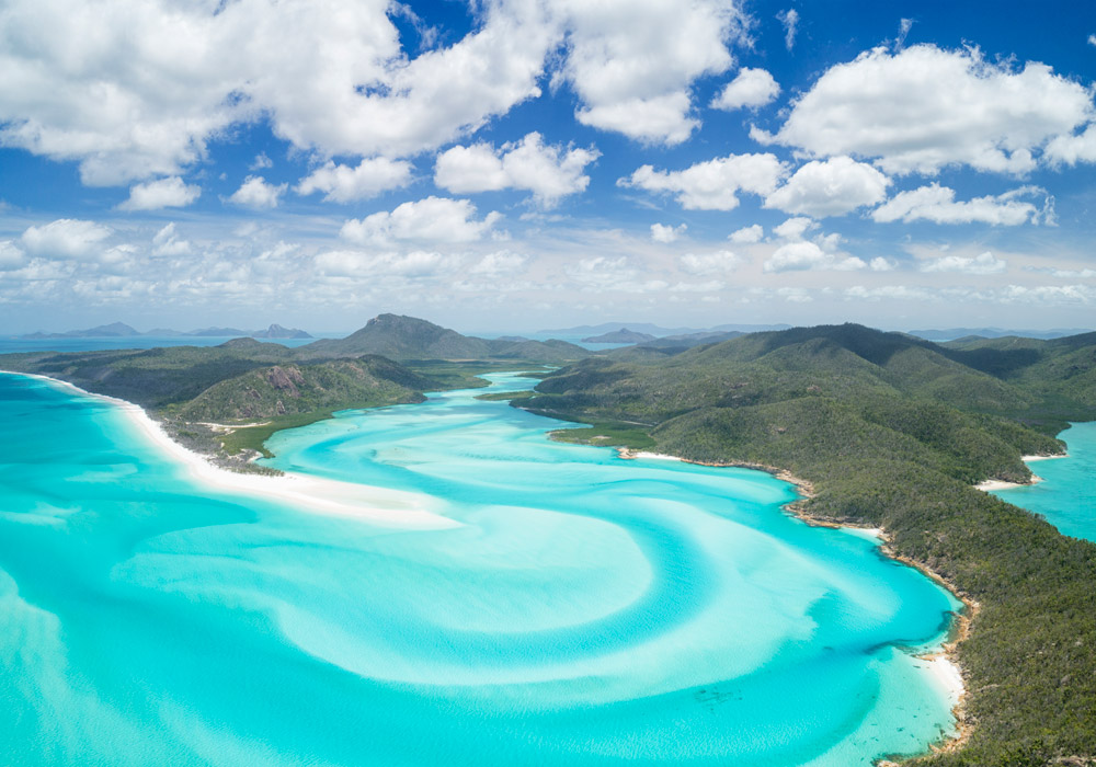 aerial view of the Whitsundays