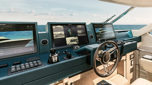 control centre onboard vessel equipped with raymarine