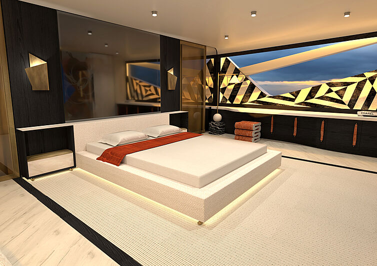 Azurite Yacht Design Infint-e 88 master suite