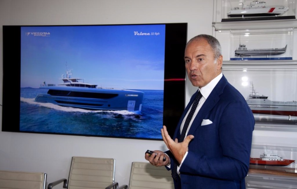 Vittoria Yachts CEO presenting the all new Veloce 32 RPH