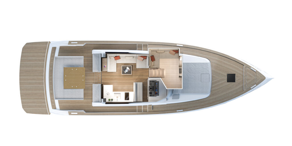main deck galley plan view
