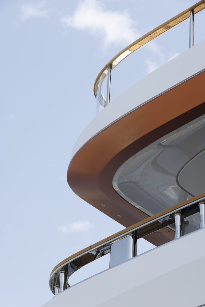 Benetti Motopanfilo 37M portrait close up of outdoor area styling