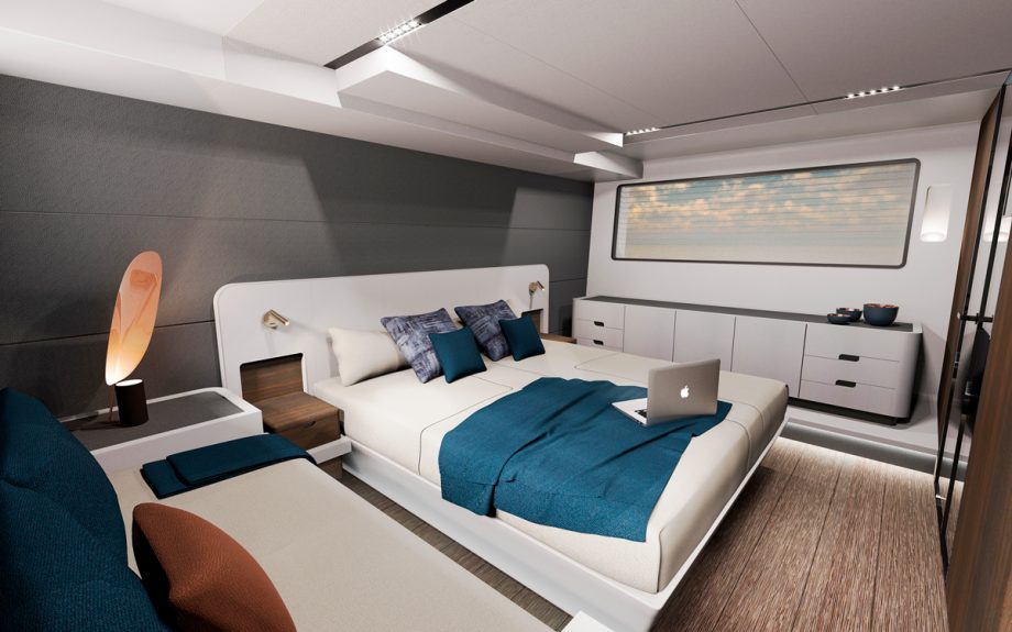 owners cabin onboard Astondoa AS5