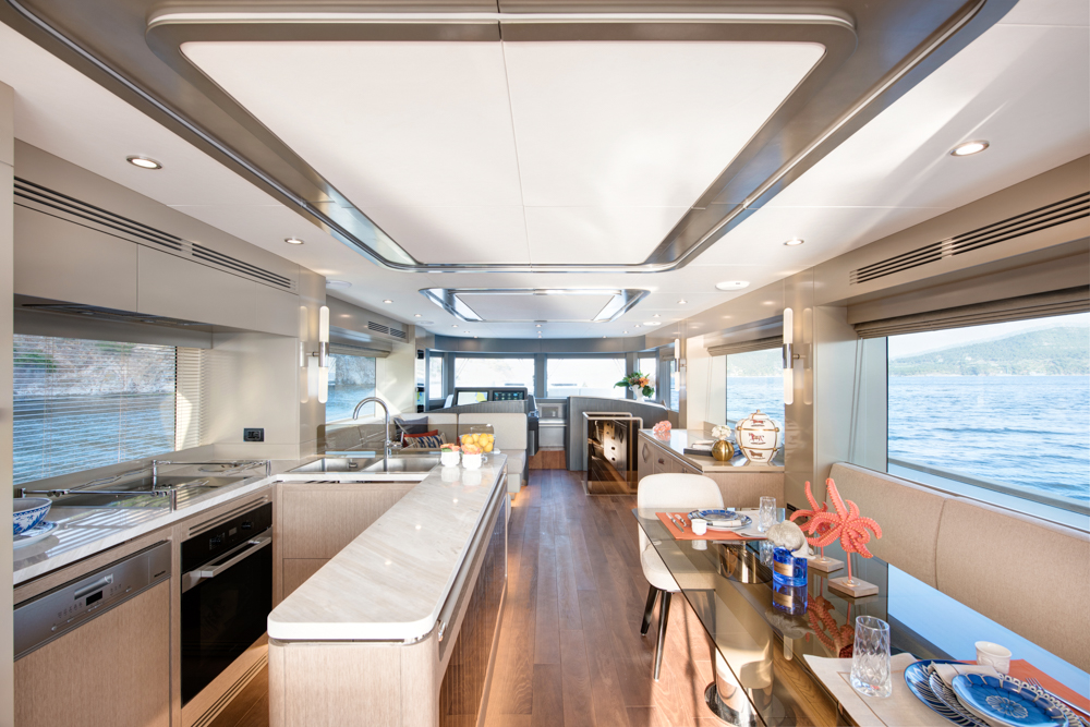 Sirena 68 interior galley