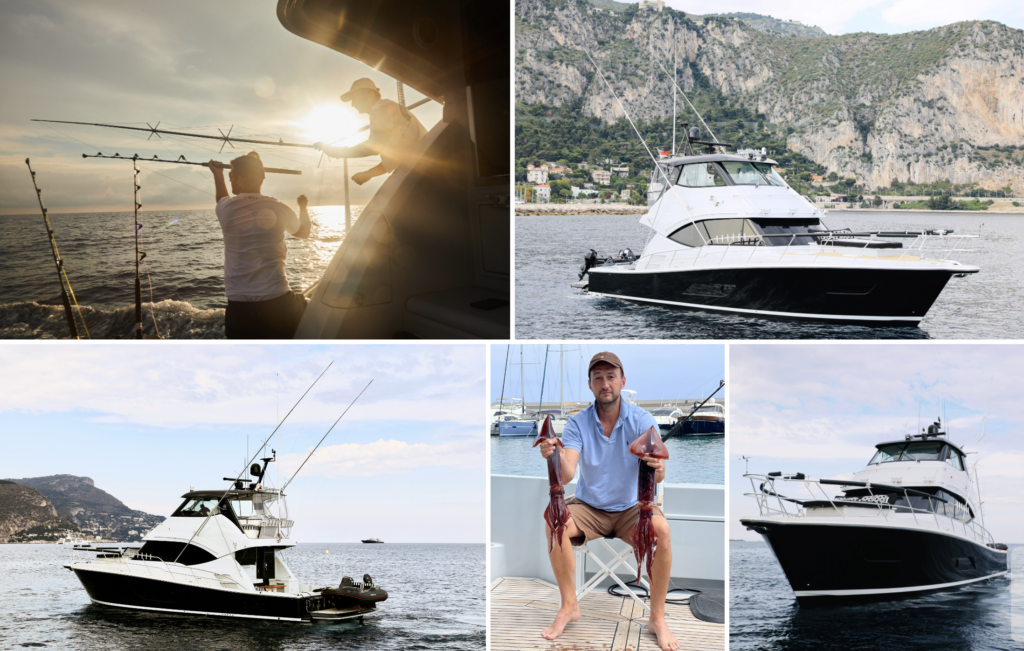 Collection of photos from Yuri fishing on his Riviera