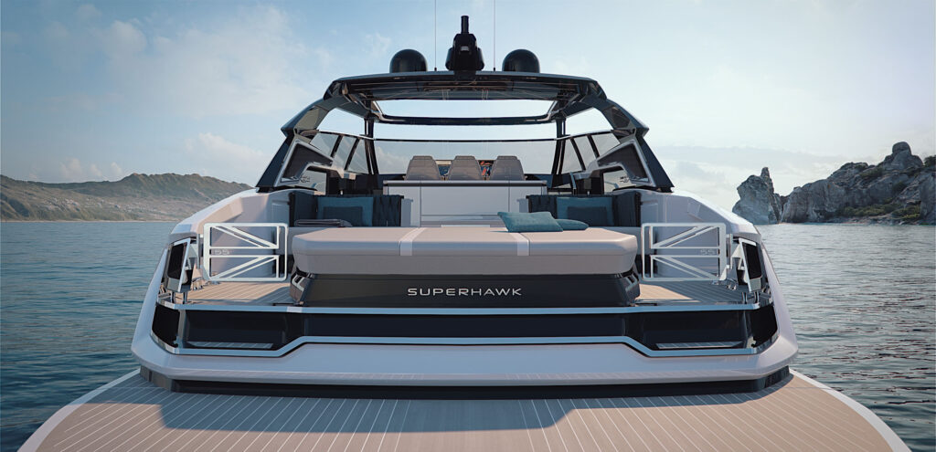 Sunseeker Superhawk 55 rear adventure deck