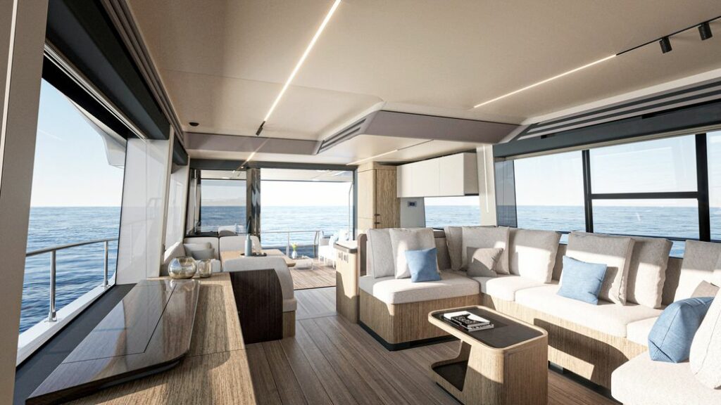 Absolute 60 Fly interior living area