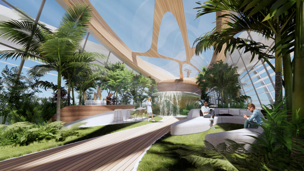 3Deluxe concept superyacht onboard garden alternate shot