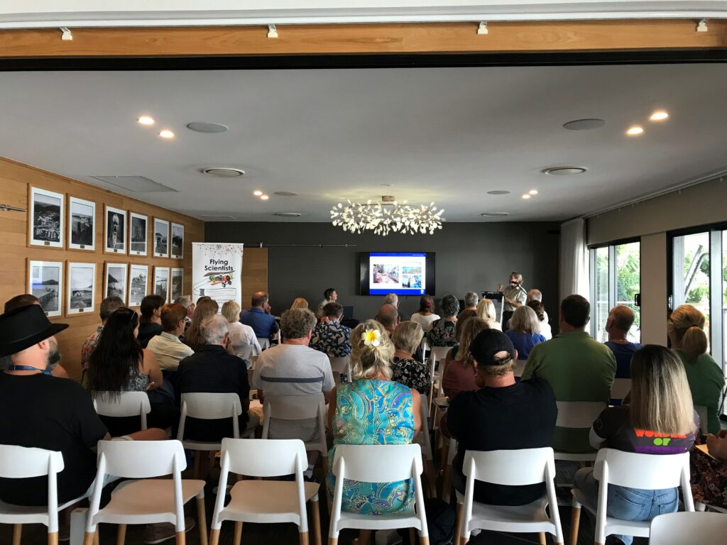 Lookout lounge at Coral Sea marina Resort with presentation going on
