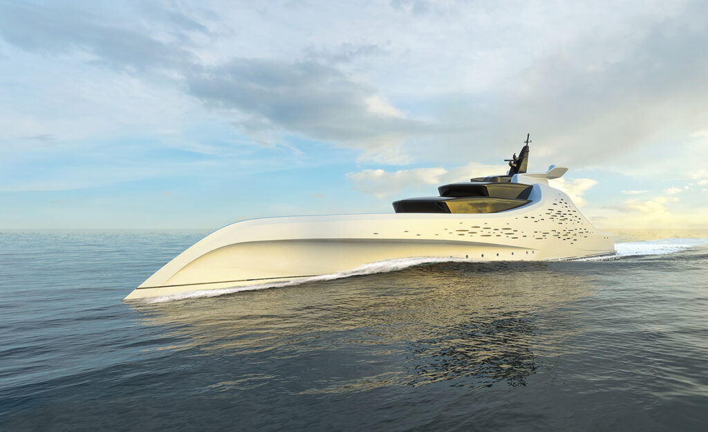 Hydrogen powered concept ZeRO cruising forwards