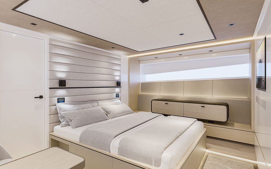 Bedroom onboard the Wajer 77
