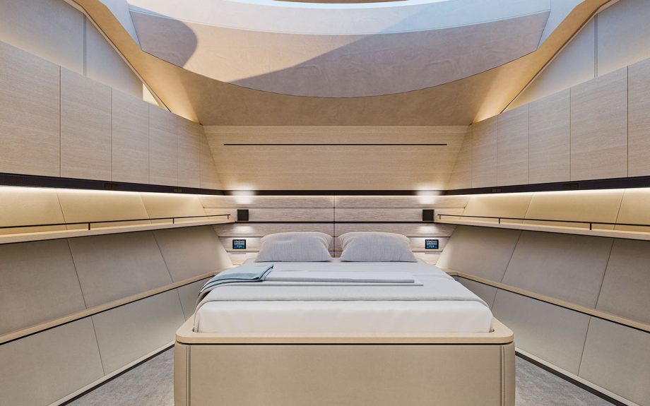master suite onboard the Wajer 77