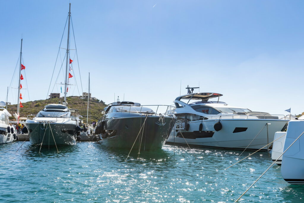 Motor Yachts on display at the first ever Olympic Yacht Show