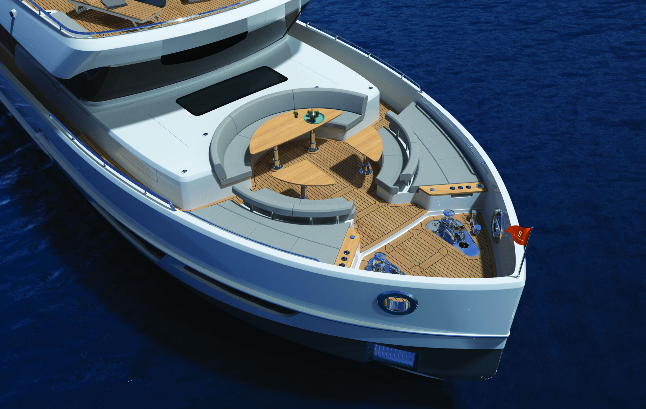 CL Yachts CLX96 front top deck