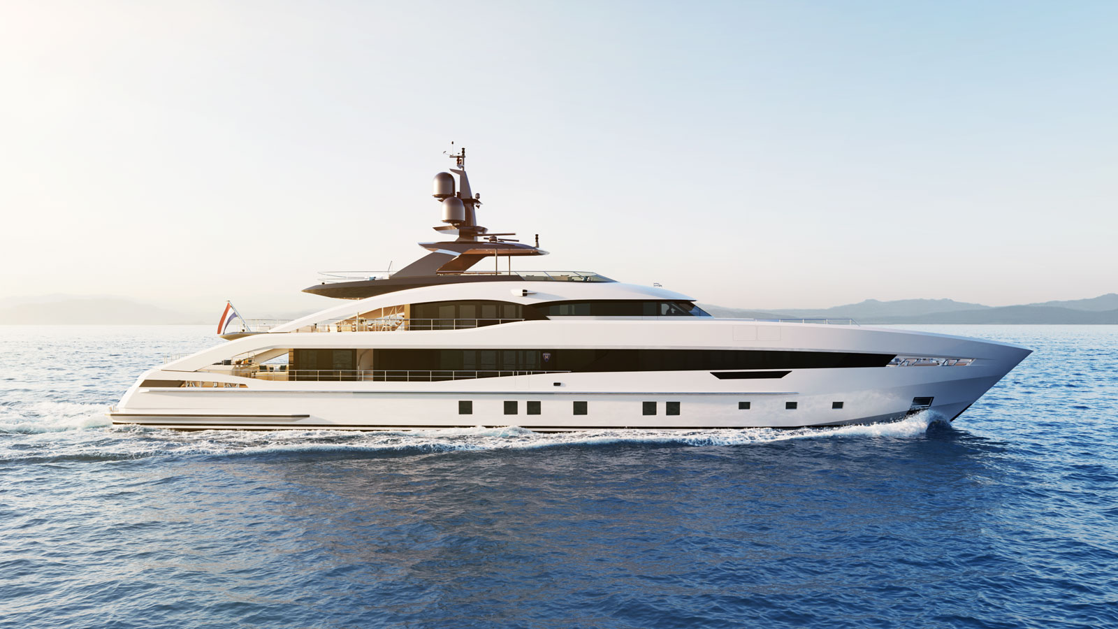 Heesen Luxury Yacht Book Ends side profile