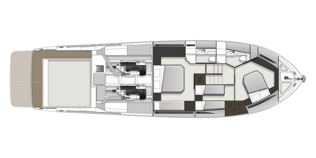 Plan drawing of accomodation deck