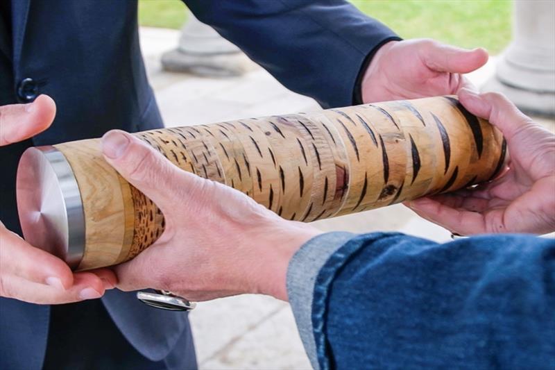 Nature's Baton being handed over in Glasgow
