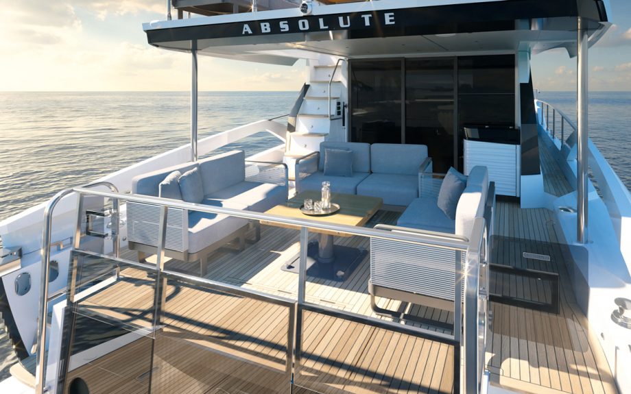 Absolute 56 FLY render aft deck