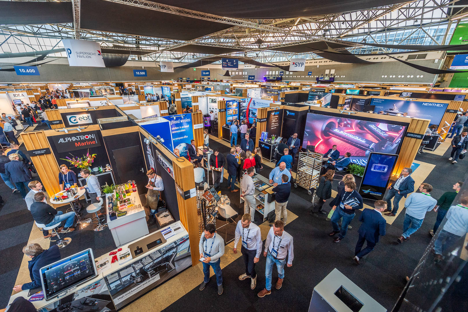 Aerial shot of the Metstrade exhibition hall