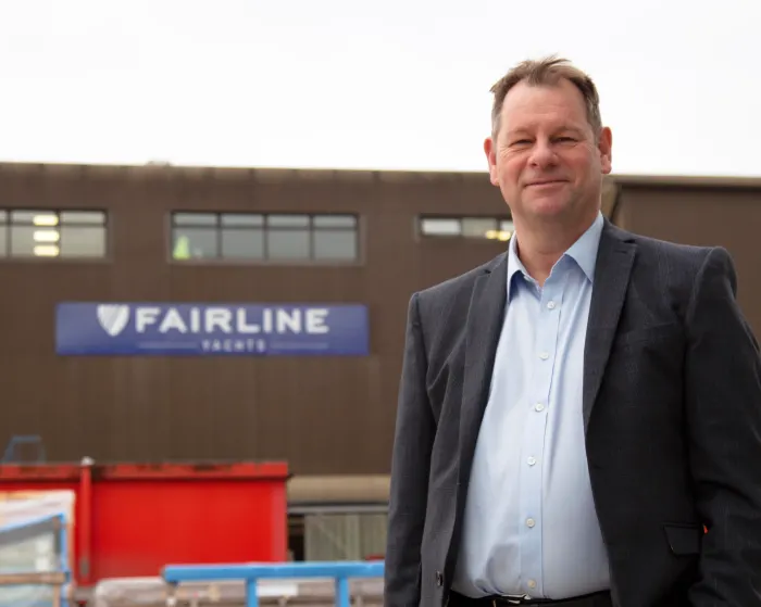 Paul Grys new CEO outside Fairline HQ
