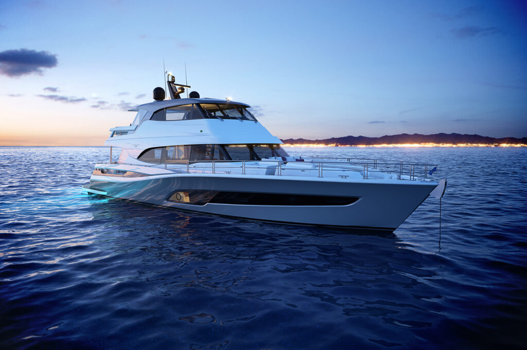 Riviera 78 motor yacht side profile