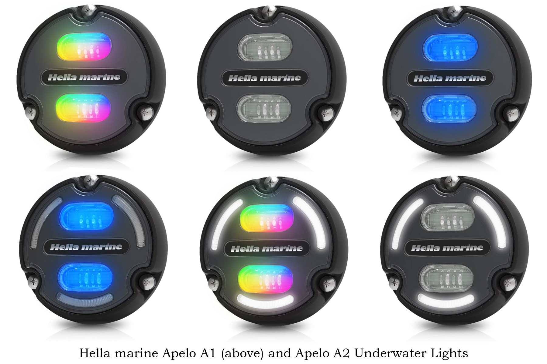 product shot for Hella underwater lights
