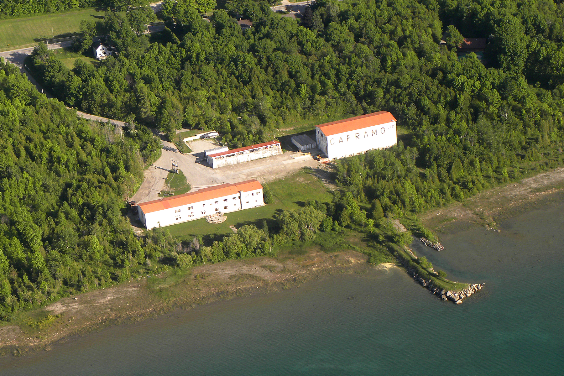 Aerial shot of Caframo premises
