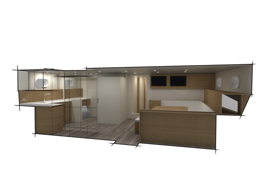 Render fo refitted interior in full
