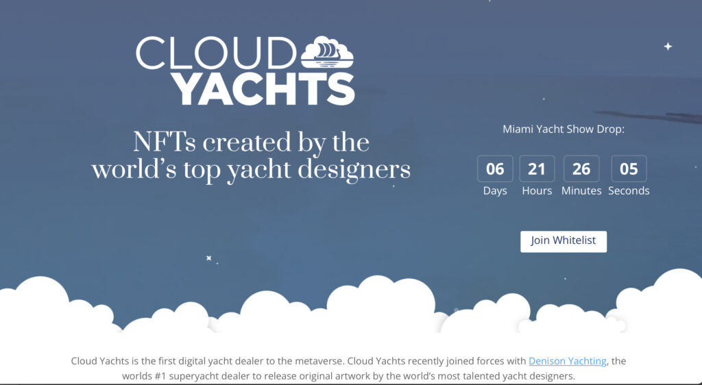 Cloud Yachts NFT promotional graphic