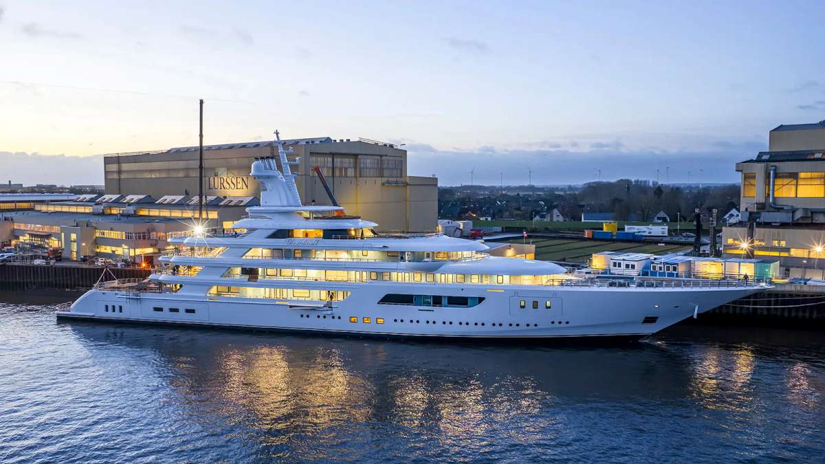 Lürssen launches 117m superyacht Boardwalk -Credit Klaus Jordan